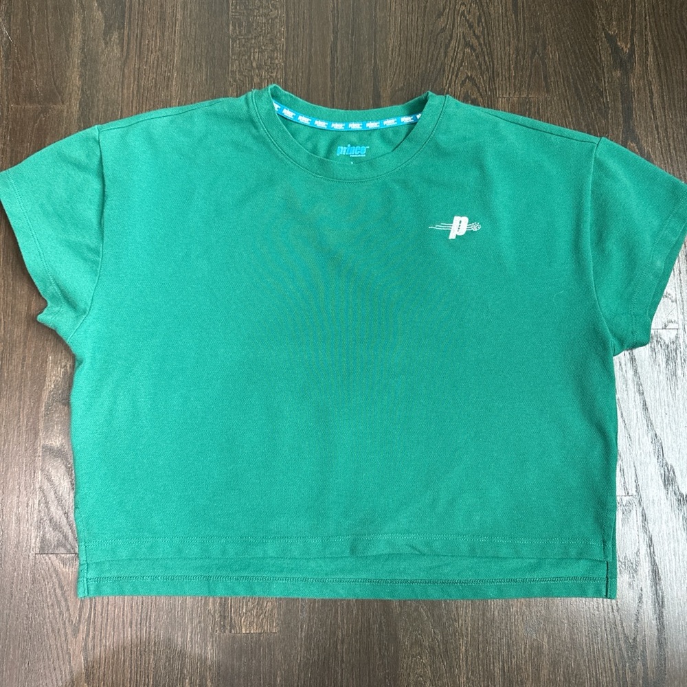 Green Cropped pickleball T-Shirt